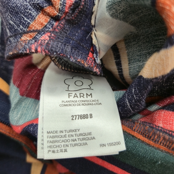 FARM RIO Augustine Striped Wide Leg Linen blend Pants Anthropologie Size XS - Picture 12 of 16